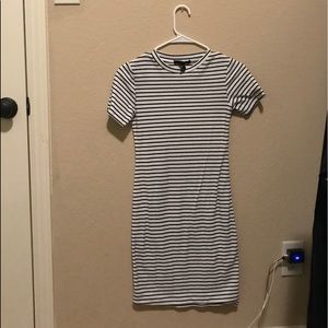 A romper, tee shirts dress, and a pink dress